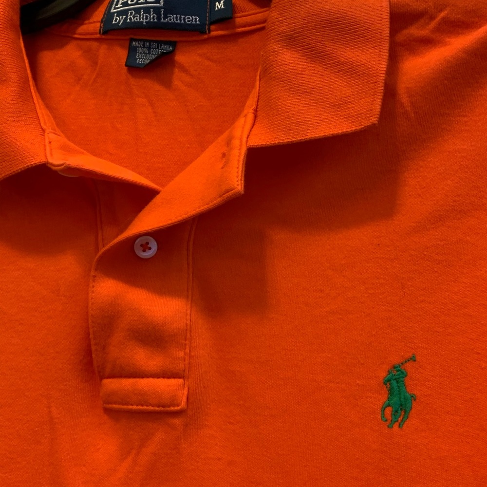 Men’s Ralph Lauren polo, orange, size M